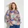 GOLDNER Leichte Printbluse mit Patchwork-Muster Braun 42