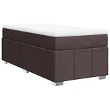 vidaXL Boxspringbett mit Matratze Dunkelbraun 100x200 cm Stoff