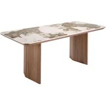 ac angel cerda Esstisch 200 x 77 x 90 cm weiß/Walnuss