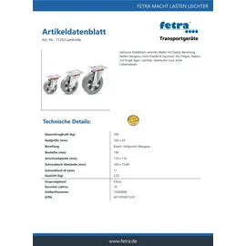 Fechtel Fetra Lenkrolle 300 kg
