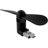 XLAYER 211037 - USB 2-in-1 Mini Ventilator, schwarz