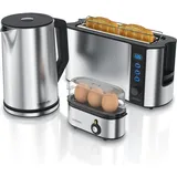 Arendo Frühstücks Set 1,5 l Silber