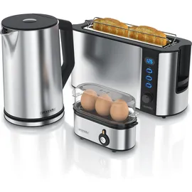 Arendo Frühstücks Set 1,5 l Silber