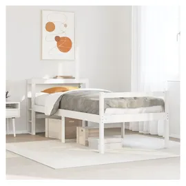 vidaXL Seniorenbett mit Kopfteil ohne Matratze Weiß 75x190 cm