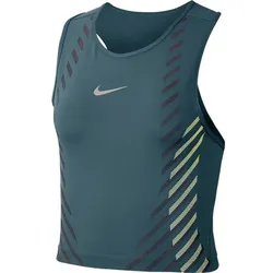 NIKE Damen  W NK TOP RUNWAY GX, ASH GREEN/REFLECTIVE SILV, M