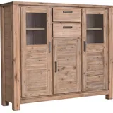 GUTMANN FACTORY Vitrine Tunis 160 x 45 x 140 cm Beige