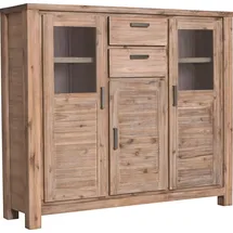 GUTMANN FACTORY Vitrine Tunis 160 x 45 x 140 cm Beige