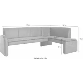 exxpo - sofa fashion Eckbank »Cortado«, Frei im Raum stellbar, braun, Sitzbänke, 87902105-0 B/H/T: 157 cm x 89 cm x 244 cm