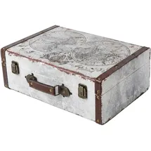 HMF Vintage Koffer aus Holz 38 x 26 x 13 cm 1-tlg. bunt