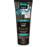 Kneipp MEN 2 in 1 Dusche Sport - Duschgel & Shampoo mit natürlichem Kühleffekt Dank ätherischem Rosmarinöl & natürlichem Menthol - für Körper & Haare - erfrischt intensiv & reaktiviert - 200ml
