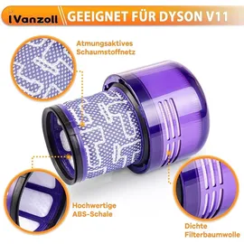 ivanzoll 2 Stück Hepa filter Ersatz für Dyson V11 Absolute Torque Drive Animal, Kompatibel mit V15 Detect SV14 SV22 Akku-Staubsauger, Ersetzen Sie # 97001...
