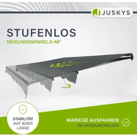 Juskys Gelenkarmmarkise 400 x 300 cm grau