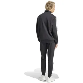 adidas 3-Streifen Fleece Trainingsanzug Schwarz L