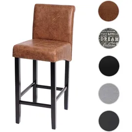 Mendler Barhocker HWC-C33, Barstuhl Tresenhocker, Holz MVG-zertifiziert ~ Wildlederimitat, dunkle Beine, Stoff/Textil