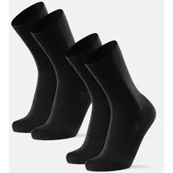 WANDER-LINER-SOCKEN AUS MERINOWOLLE - 2-Pack - Schwarz - 48-51