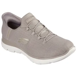 SKECHERS Summits taupe mesh/gold trim 37