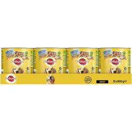 PEDIGREE Nassfutter Geflügel 12 x 800 g