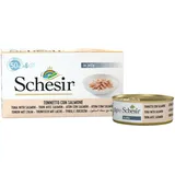 Schesir 6 x 50g Multipack Katzennassfutter Thunfisch mit Lachs