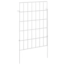 vidaXL Zaun-Set 35 x 50 cm Silber/Stahl