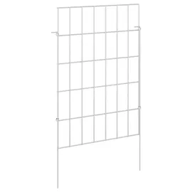 vidaXL Zaun-Set 35 x 50 cm Silber/Stahl