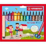 Stabilo Trio Scribbi Dreikant-Filzstift 14 St.