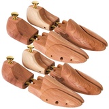 Tectake 2 Paar Schuhspanner aus Zedernholz - 46-48
