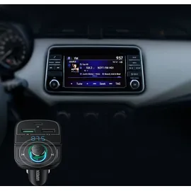 UGREEN FM Transmitter Bluetooth 5.0 MP3 Car Charger - Schwarz