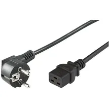 MicroConnect PE0771905 Stromkabel Schwarz 5 m CEE7/7 C19-Koppler (5 m), Stromkabel, Schwarz
