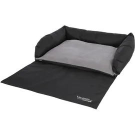 Kerbl Pet Pet Hundebett / Hundekissen für Kofferraum, Gepolsterte Liegefläche waschbar, Schutz vor Schmutz & Kratzern, Mit Stoßstangenschutz, 80x60x15 cm, Schwarz/Grau