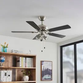 LINDBY Anariki 108,5 cm Deckenventilator Schwarz/Silber
