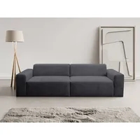 werk2 Sofa Zeus 3-Sitzer, B/T: 256/105 cm, Big-Sofa, modern & bequem, Curvy Trend 3-Sitzer mit urbaner Optik grau