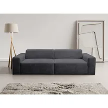 werk2 Sofa Zeus 3-Sitzer, B/T: 256/105 cm, Big-Sofa, modern & bequem, Curvy Trend 3-Sitzer mit urbaner Optik grau