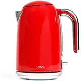 LIVOO Retro Wasserkocher rot
