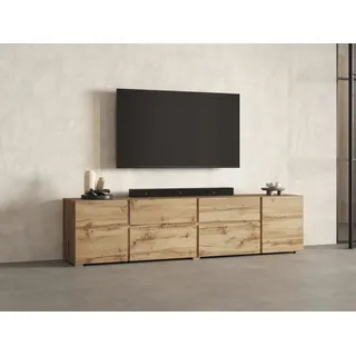 INOSIGN Lowboard »Metric,Breite 195cm, grifflose Lowboard 2Klappen/2Schubkästen/2Tür« TV-Schrank mit viel Stauraum, TV-Board