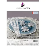 MarpaJansen Papierstreifen für Fröbelsterne - (2 x 60 cm, 60 Streifen, 115 g/m2) - Transparentpapier - Noten