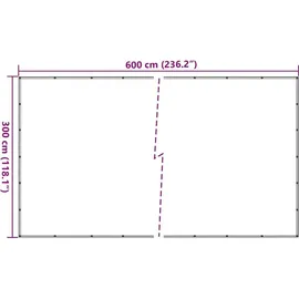 vidaXL Anhängernetz 3 x 6 m Schwarz