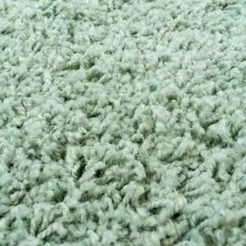 Carpet City Hochflor-Teppich CARPET CITY "Pastell Shaggy300" Gr. 8, grün (hellgrün), B:300cm H:30mm L:400cm, Kunstfaser, Teppiche, Shaggy Hochflor Teppich, Uni Farben, Weich