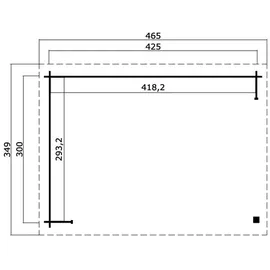 Lasita Maja Gartenhaus Columbus 4,25 x 3 m Grau