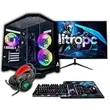 NitroPC - Bronze Plus Pack | Komplett-PC Gaming (AMD Ryzen 5 5600GT 6/12 4.6GHz, RX Vega 7, RAM 32GB, M.2 1TB, Windows 11, RGB | WiFi, 24" Monitor, Tastatur, Maus, Kopfhörer) Desktop-PC (Schwarz)