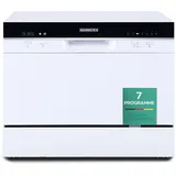 Heinrich ́s tragbarer Mini Geschirrspüler, Spülmaschine, Tischgeschirrspüler mit 6,5L Verbrauch, nur mit Wasseranschluss nutzbar, klein+ freistehend für Büro, Camping/Wohnmobil, 7 Programme, 1380W