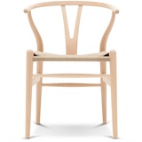 Carl Hansen Stuhl CH24 Wishbone Chair, geseift Buche/Geflecht natur