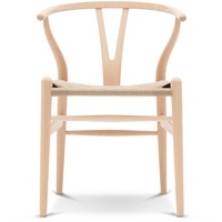 Carl Hansen Stuhl CH24 Wishbone Chair, geseift Buche/Geflecht natur
