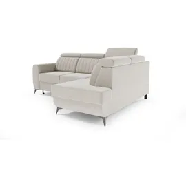 moeblo Couch für Wohnzimmer, Samstoff, Ecksofa mit Schlaffunktion und Bettkasten, Schlafsofa, Sofagarnitur, L Sofa Eckcouch L-Form Wohnlandschaft mit Bet... - dunkelgrün