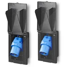 PRO PLUS ProPlus CEE-Einspeisestecker Einbau rechteckig schwarz
