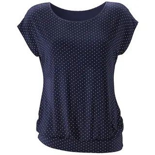 LASCANA Longshirt Damen marine-gepunktet Gr.36/38