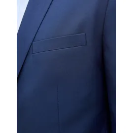 JACK & JONES Anzug JPRCOSTA SUIT (Set, 2-tlg) aus Polyester, sehr schmale Passform, mit Reverskragen, Langarm-Sakko blau 54