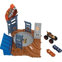 Mattel Hot Wheels Monster Trucks Arena Smashers - Tiger Shark's Spin Out Challenge (HNB93)