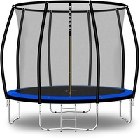 Baunsal® Trampolin Outdoor Ø 305 cm (FGIS) blau Komplettset Sprungmatte mit Netz und Leiter Gartentrampolin Outdoor Spielzeug Kinder Trampolin Kinder Outdoor Spielzeug Garten