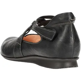 THINK! Damen CHILLI chromfrei gegerbte nachhaltige Halbschuhe, schwarz 37 EU