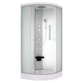 AcquaVapore D10-10M0 Fertigdusche 90 x 90 cm rechts Weiß Sicherheitsglas ESG